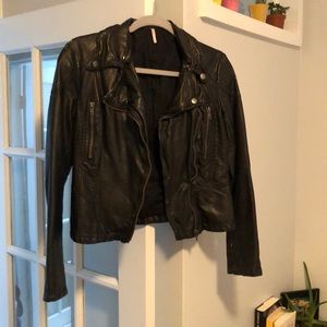 Free People leather jacket